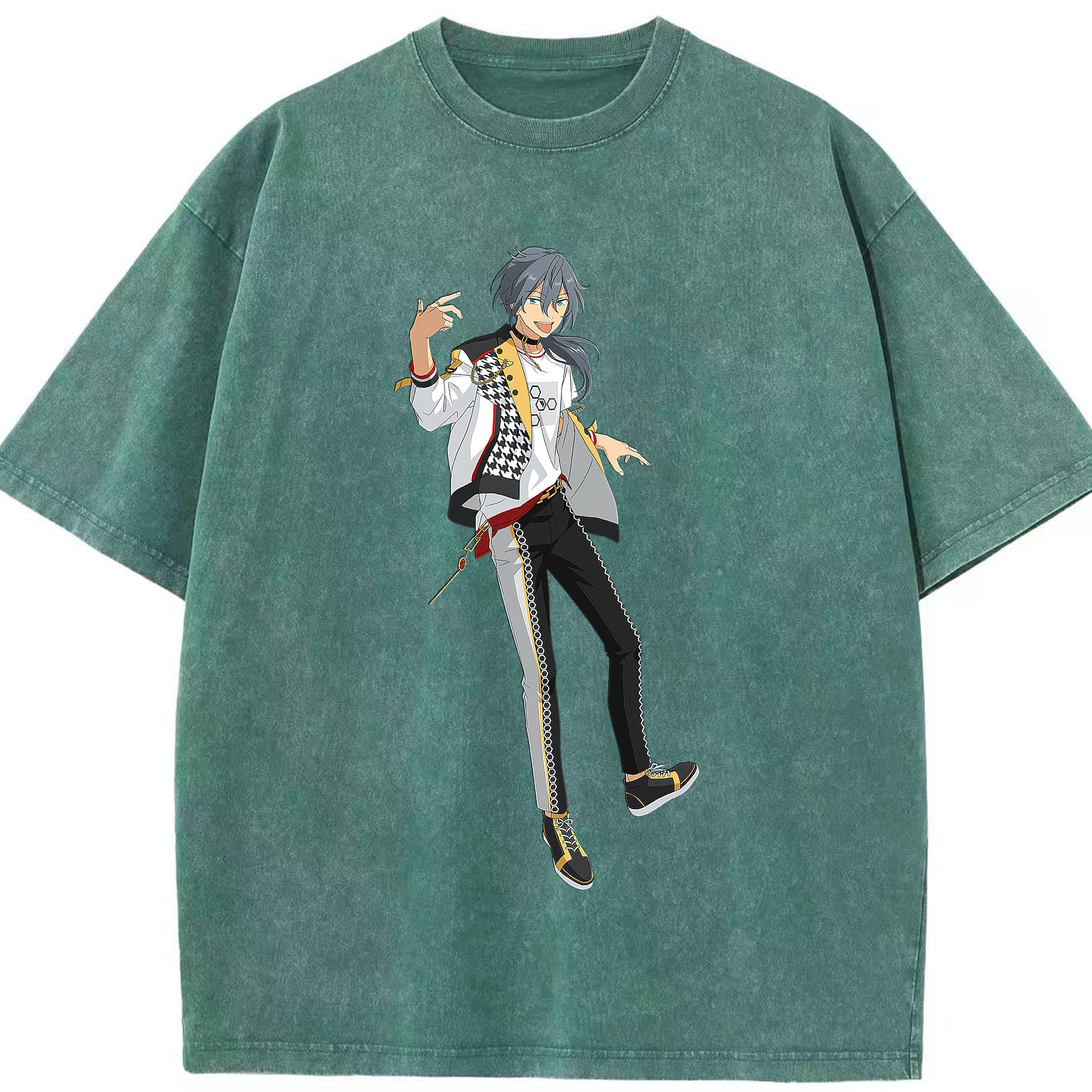 （画像用） あんさんぶるスターズ! Ensemble Stars 綿100% ヴィンテージ風 半袖Tシャツ（フロントプリント）